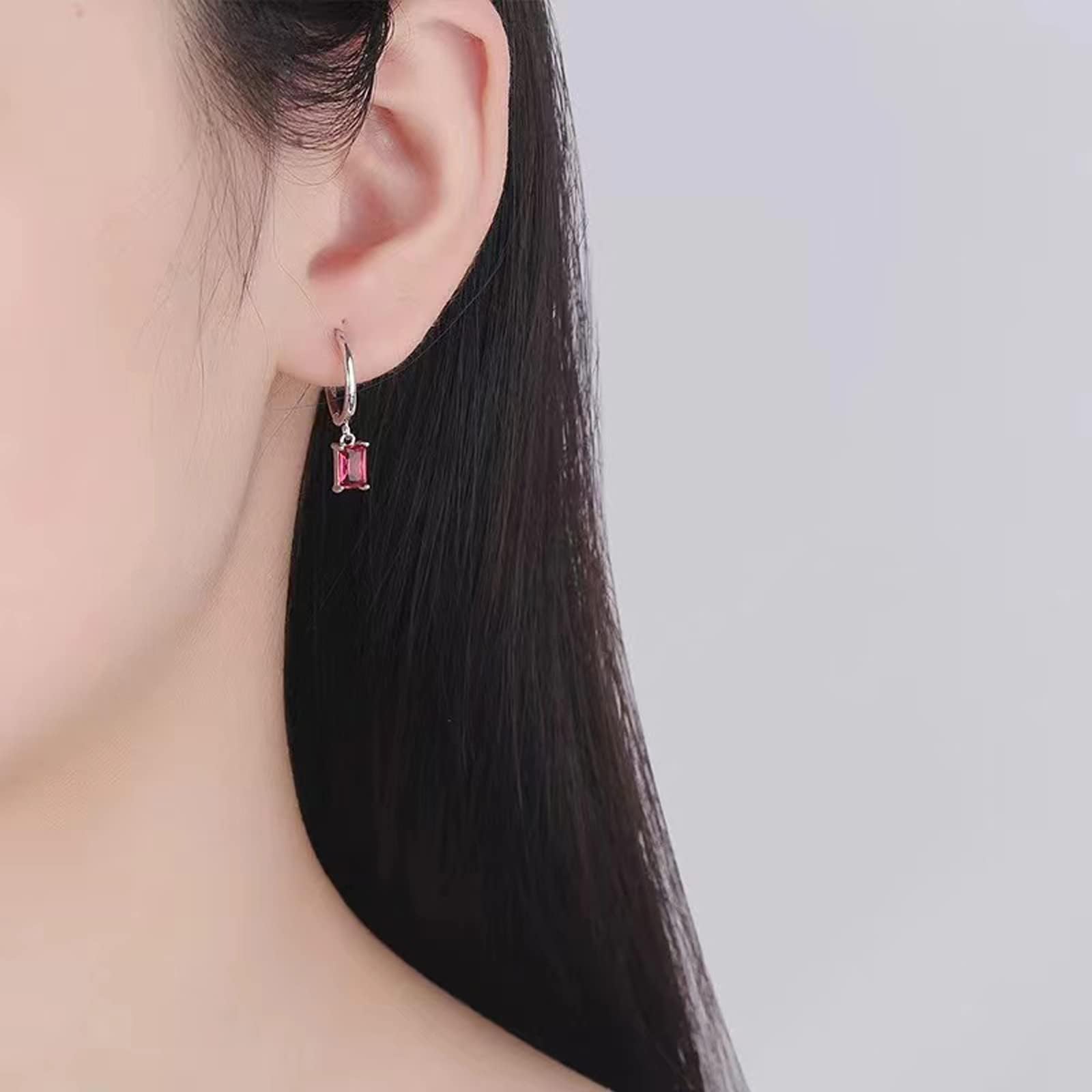 Orecchini A Cerchio Con Orecchini Pendenti, Orecchini Donna Lunghi Donna Oro 14K Orecchini Donna Oro Bambina e Uomo 2Pz