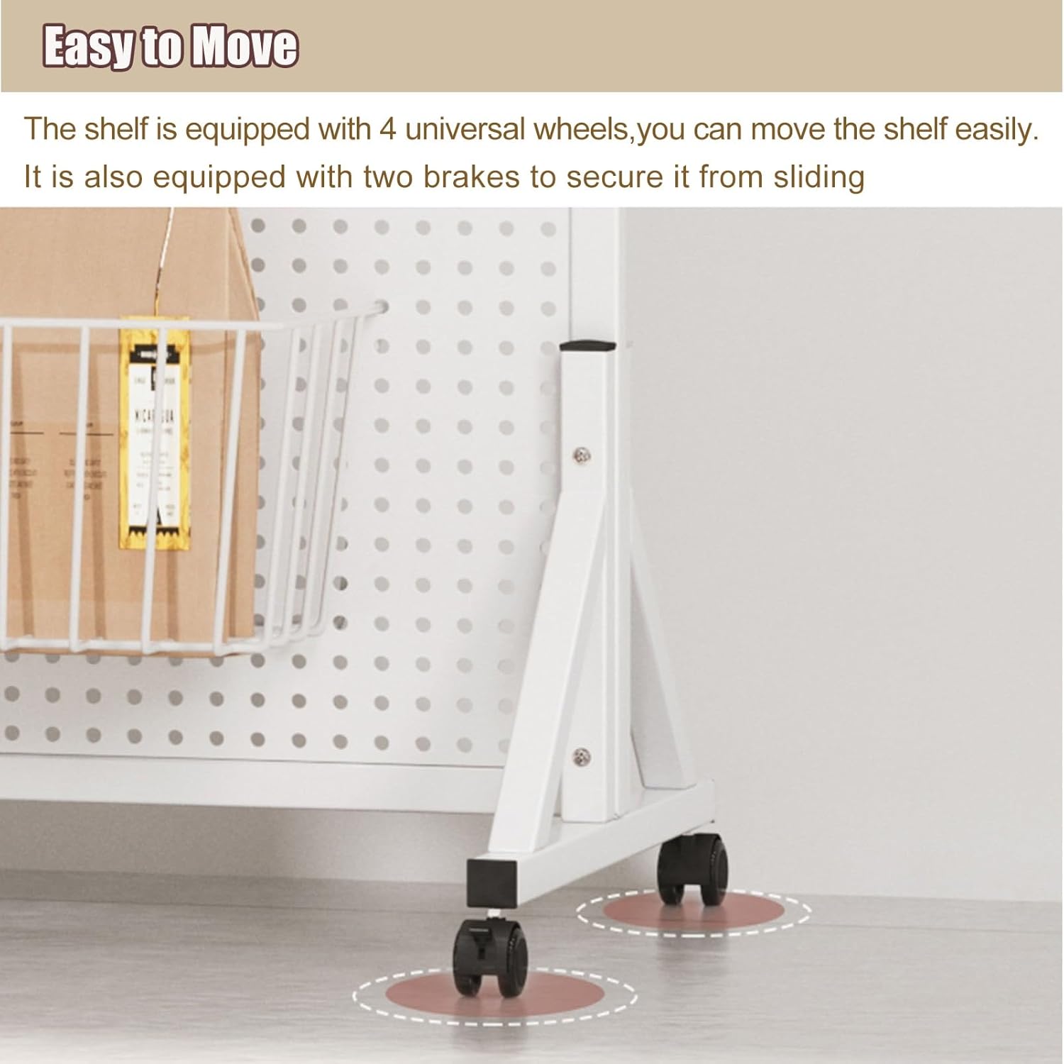 スーパーの棚 フック付きホールボードウォールシェルフ、工具収納ペグボードシェルフ、可動式スタンディングオーガナイザーホルダー、ベンダ