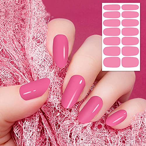 Nail Polish Strips Solid Color, Danneasy 24 Sheets Adhesive Nail Polish Stickers Nail Wraps For Women 1Pc Nail File, Cuticle Stick #TOP6