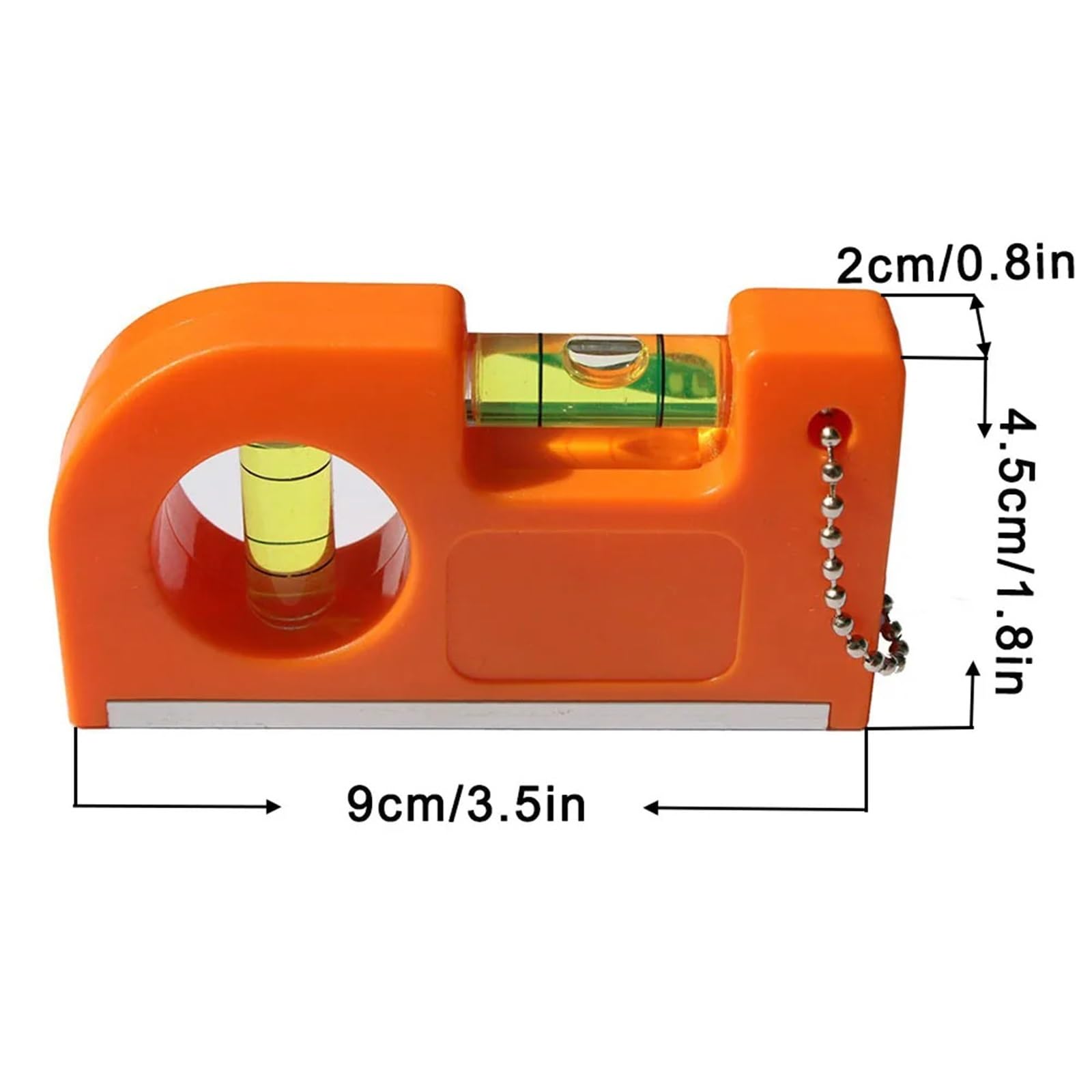 Règle de niveau à bulles, niveleur de boîte magnétique Portable puissant, inclinomètre à deux directions avec boucle 85x45x20MM
