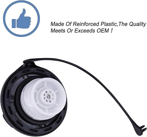 Miniatura 4 de Tapa de llenado del depósito de combustible, tapa de gasolina compatible con Hyundai - Accent, Azera, Elantra, Elantra GT, Entourage, Equus