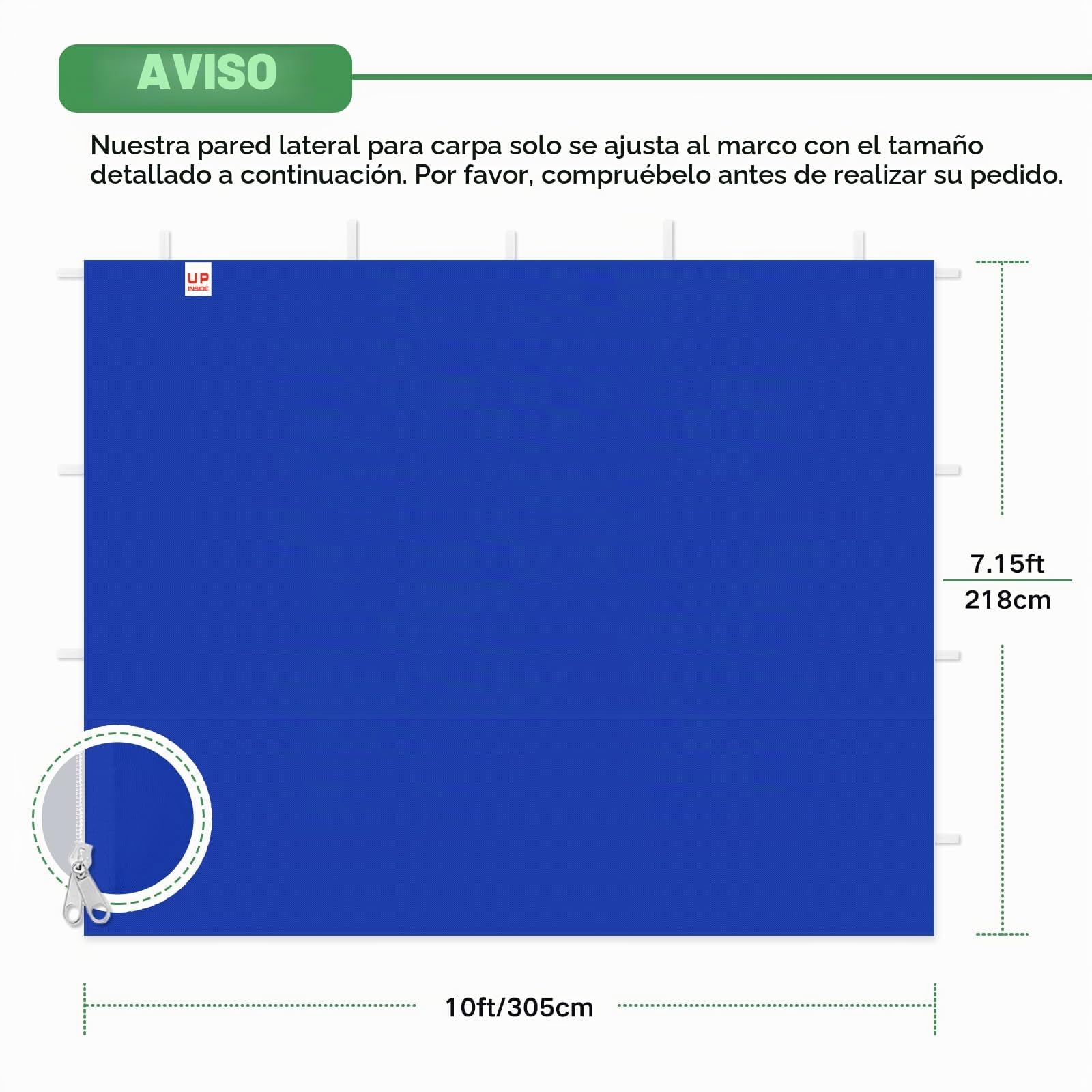 Acepic 3 Piezas Pared Laterales de Repuesto para Cenador de 3 x 3 m, Tela Oxford 210D Impermeable,Paredes Laterales para Jardín,Exteriores, Fiestas,Blanco(Cortina de Dosel no Incluida) (Azul, 3PCS)