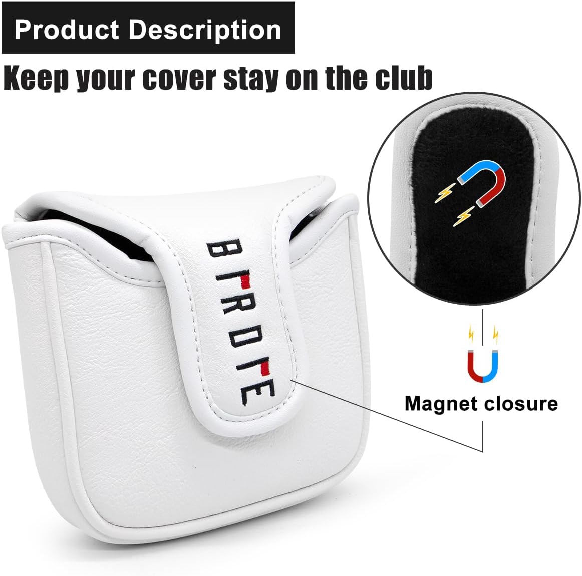 U.S.A Patriotic Golf Club Covers Leather Birdie Golf Headcover | Advanced Embroidery Driver Headcover Fairway Wood Covers Hybrid Head Covers Ninja Golf Head Covers Must Have Golf Gifts