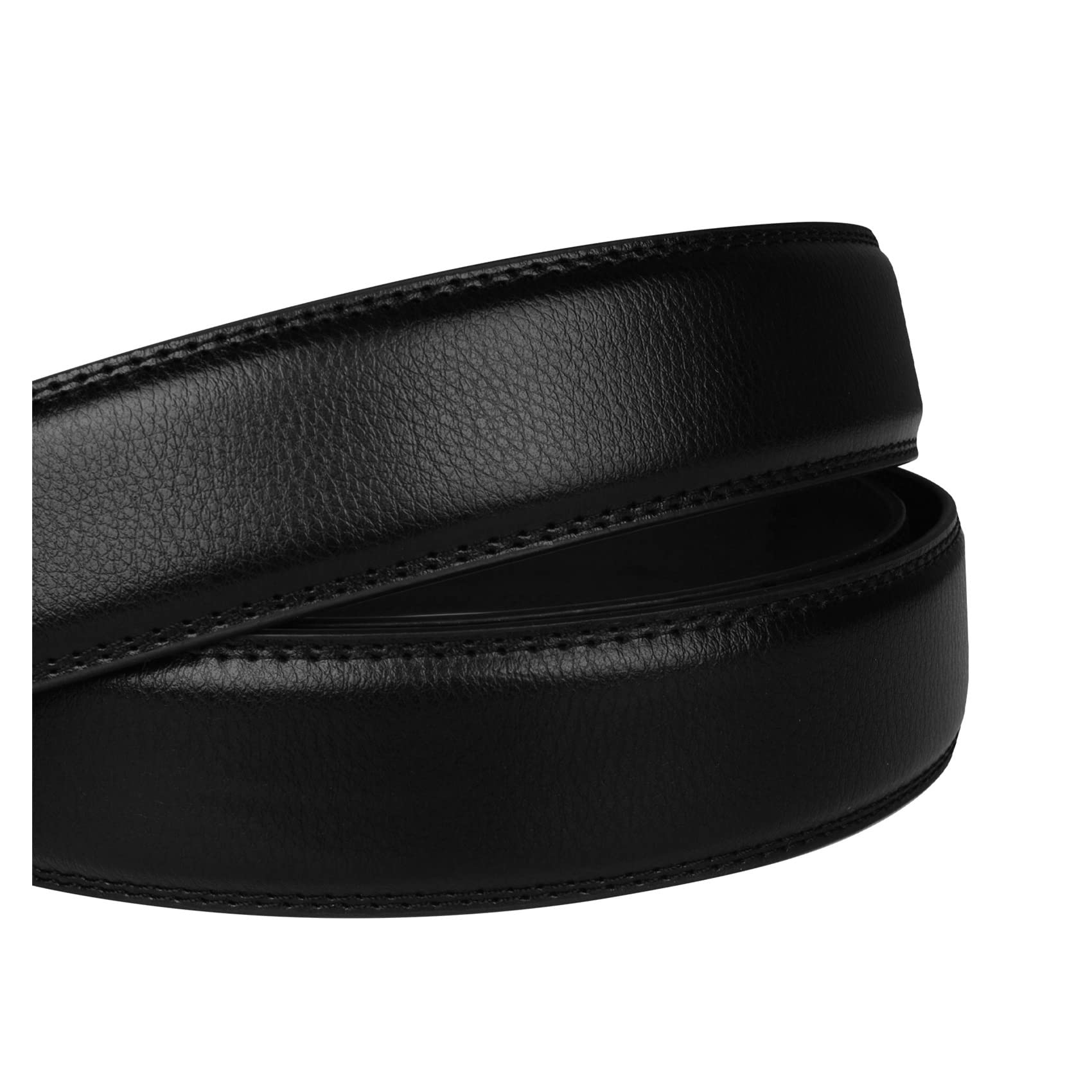 JOJOJ Cinturón de Cuero Genuino Hombres Cinturón Casual Ajustable for Hombres(Black 1)