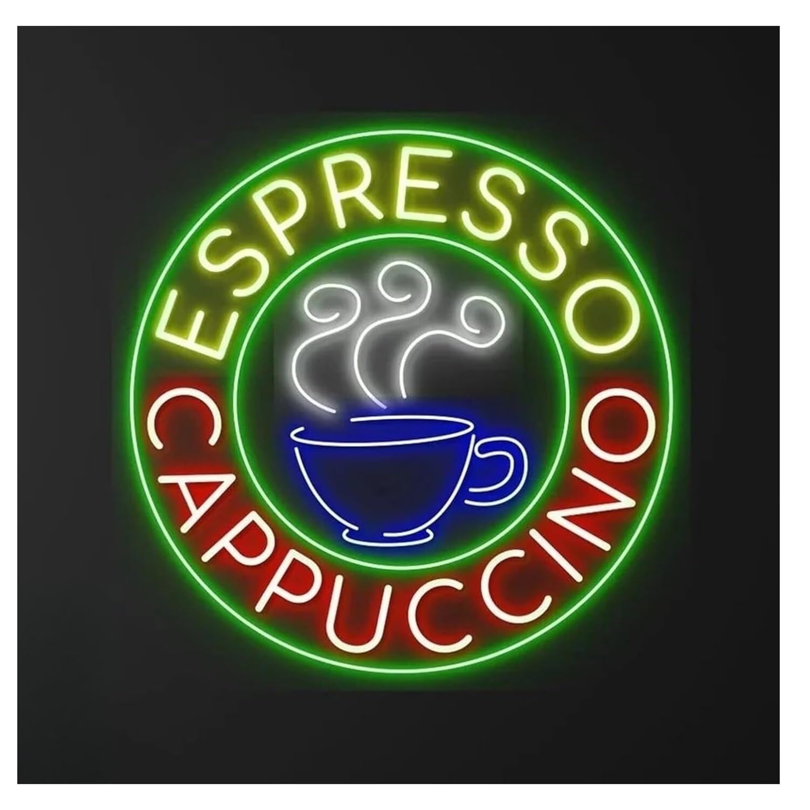 Aextroi neon Lights Sign Soothing Atmosphere Lamp Neon Sign Espresso Cappuccino for Coffee, Wall Decor, Decorative Lighting