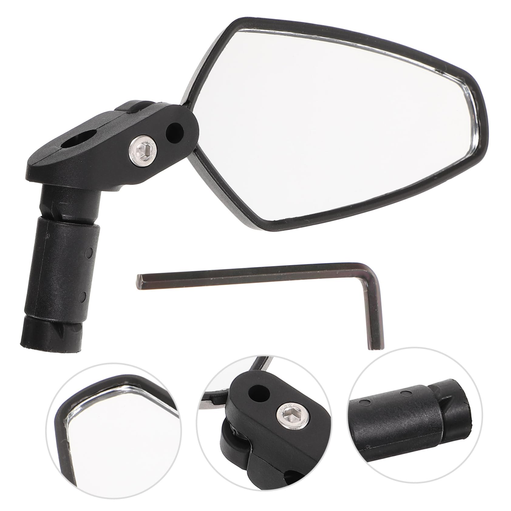 HEMOTON Rückspiegel Fahrrad Rückspiegel Mountainbike Spiegel Sicherheitsspiegel Fahrrad Seitenspiegel Fahrrad Rückspiegel Fahrradspiegel Drehbarer Spiegel Für Fahrradanhänger Nylonharz