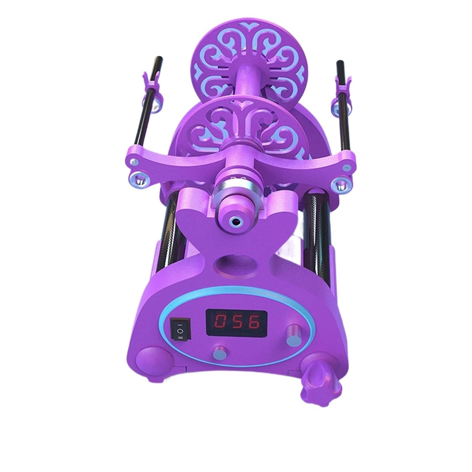 Cyfrowy Wyświetlacz Gospodarstwa Domowego Mini Elektryczny Kołowrotek Wełniane Włókno Skręcające Do Przodu I Tyłu Wirowanie Z Dużą PręDkośCią(Purple)