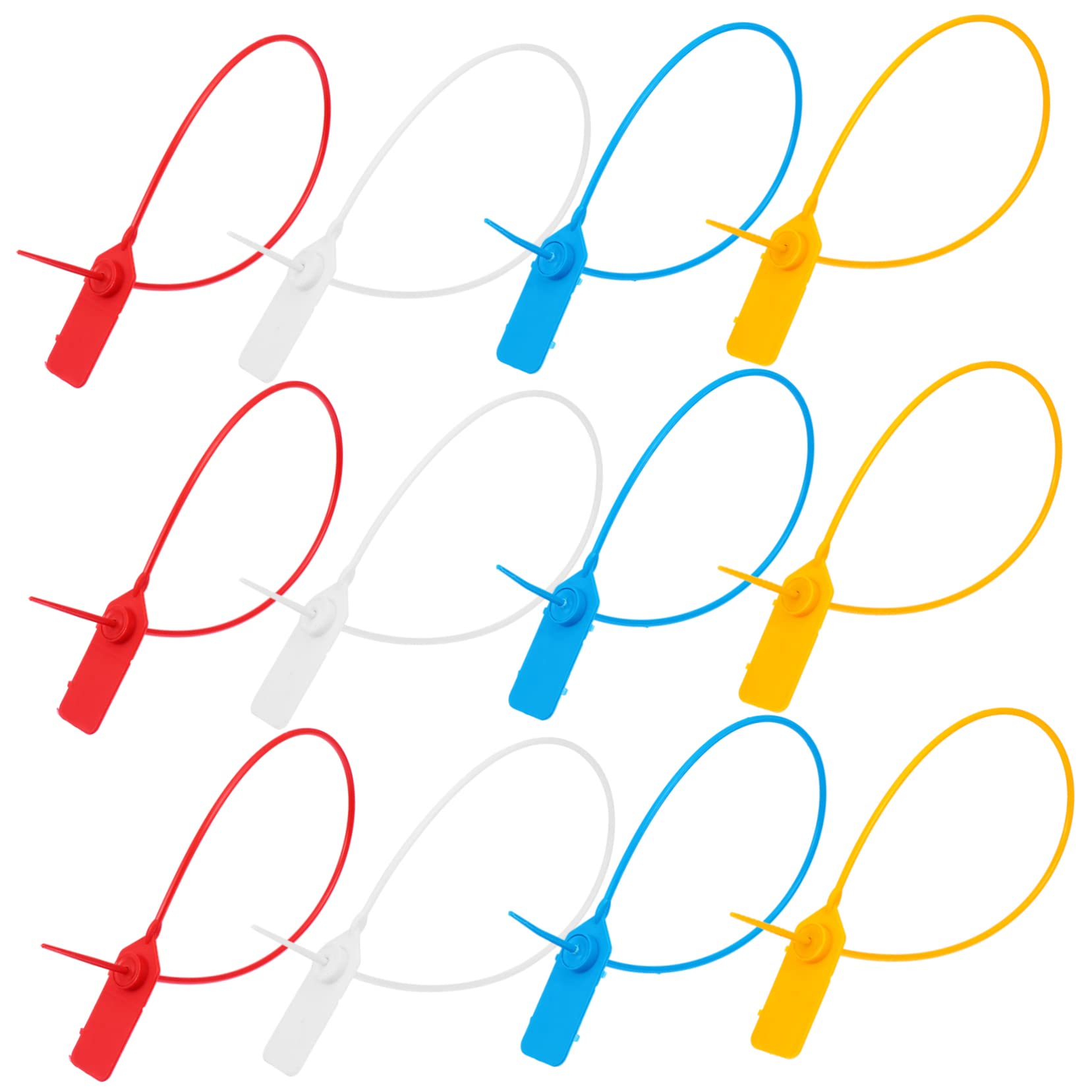 Veemoon Tamper Evident Wire Seals 48pcs Plastic Security Seals Easy Application Cutting Removal for Applications Random