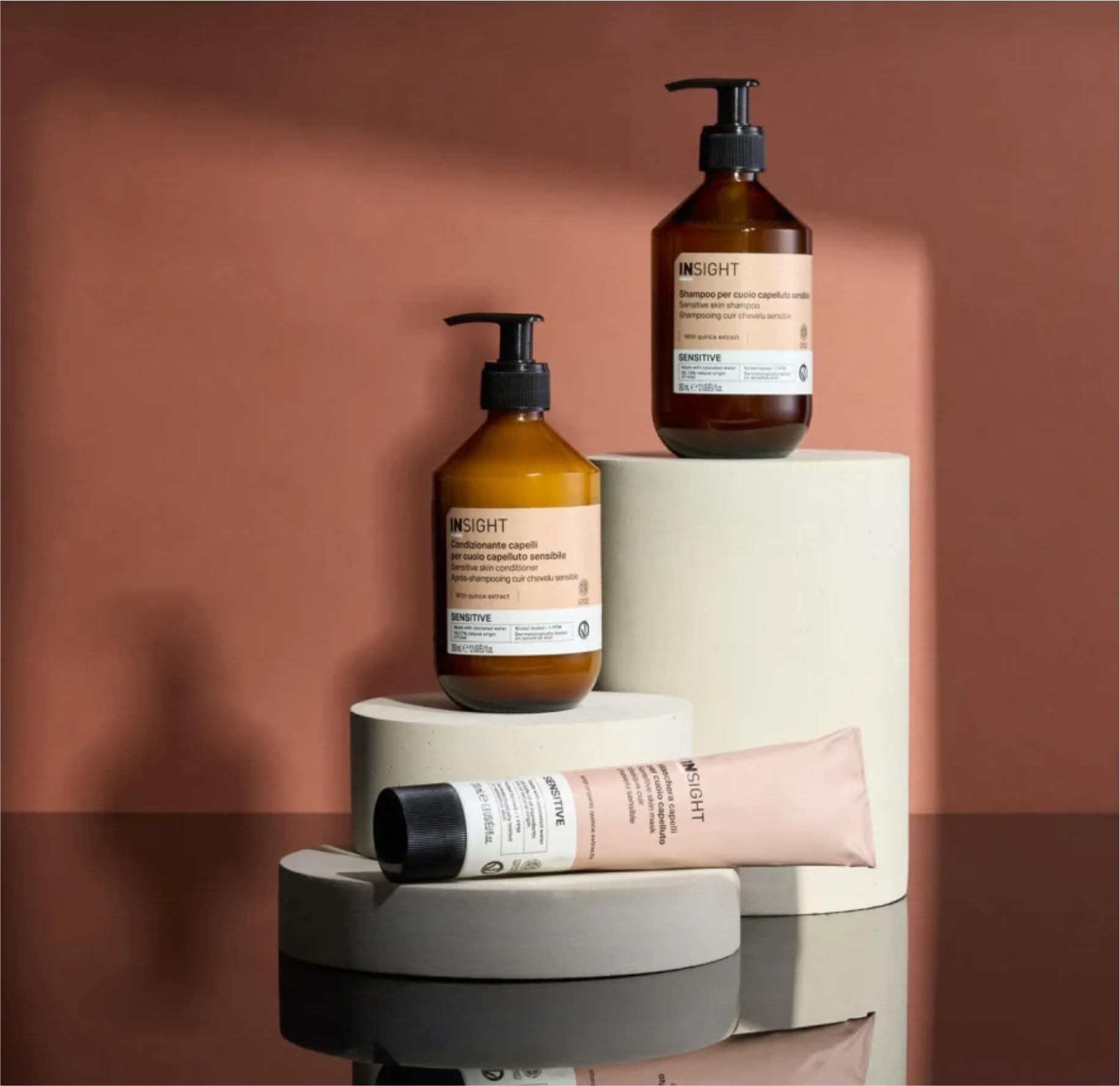 Insight Shampoo per cuoio capelluto sensibile Sensitive 900ml | Shampoo per cuoio capelluto sensibile | confezione in vetro