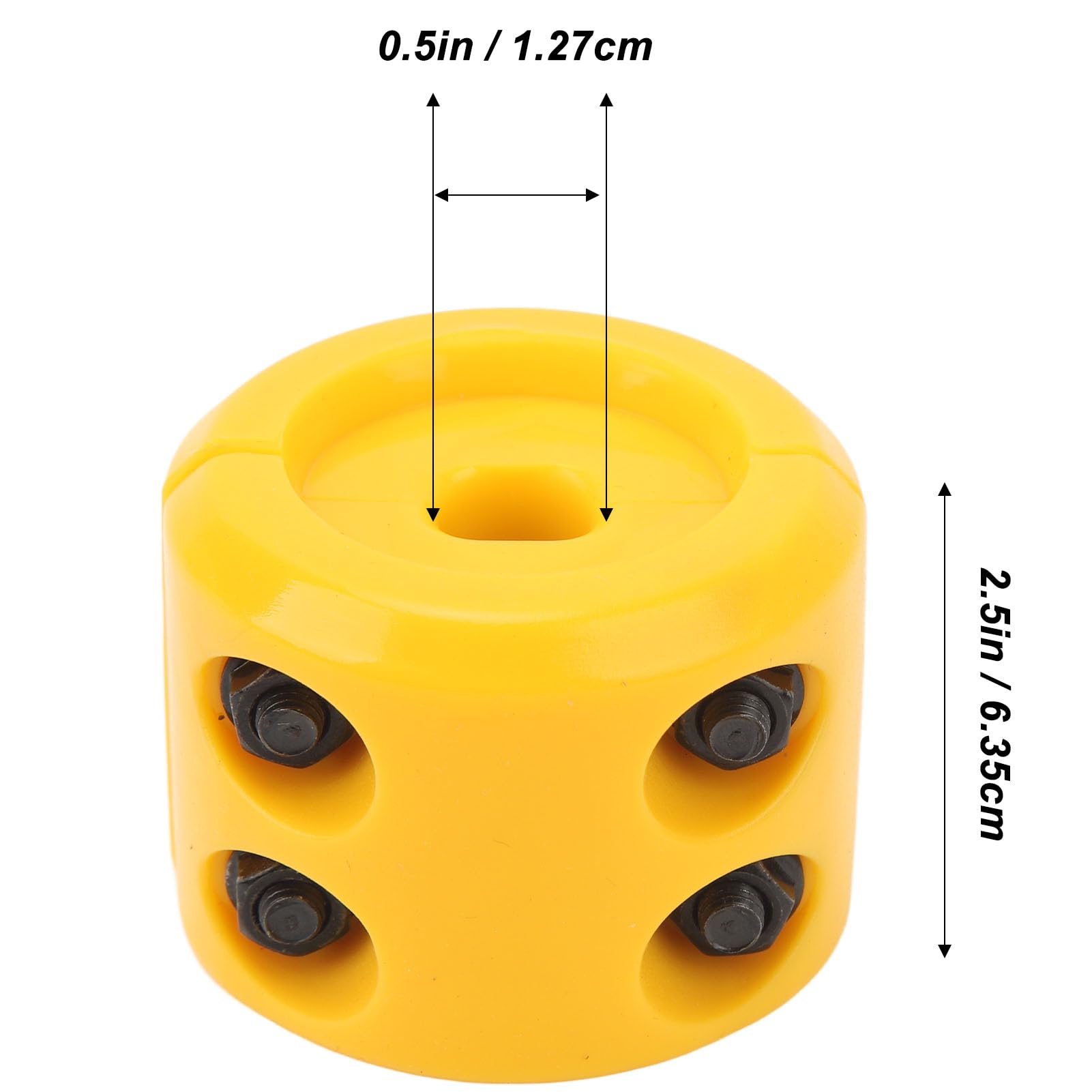 Tappo Gancio Verricello, Realizzato in Gomma, Facile da Installare, Durevole, Resistente all'ossidazione, Salvacavo di Lunga Durata, con Chiave Esagonale per ORV (Giallo)