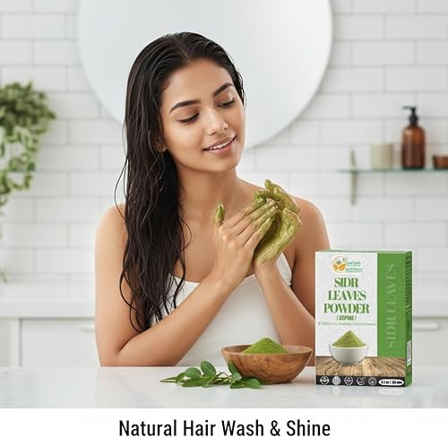 Miniatura 3 de Herbs Botanica Sidr Powder 100% natural y puro Ziziphus Spina-Christi Herbal Hair Cleanser & Conditioner  Fortalece las raíces, controla la caspa,