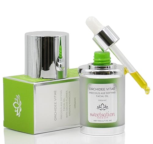 Sweetsation Therapy  YUNASENCE ORCHIDEE VITAE Precioso Aceite Facial Antienvejecimiento Orgánico Suero, Aceite Facial con Flor de Orquídea, Argán,