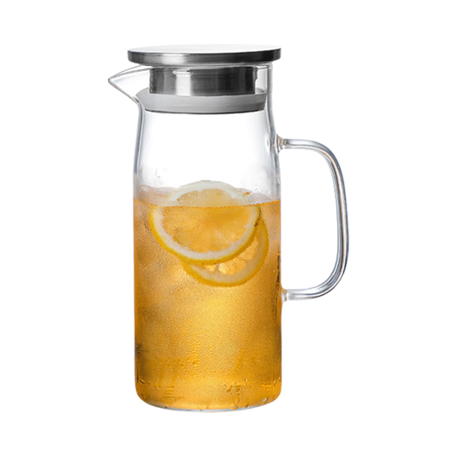 Xjdzineq Sturdy Glass Carafe Water Bottle Practical Carafe with Lid for Storing and Serving Various Drink At Homes Borosilicate Pitcher