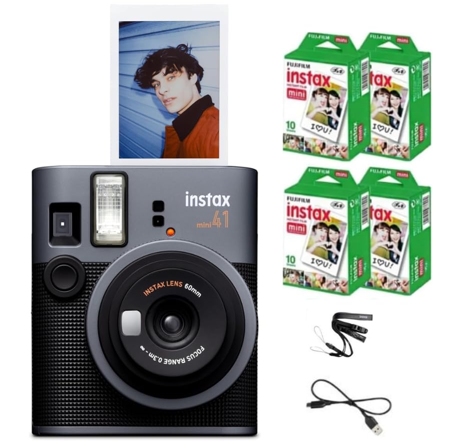 Image of Fujifilm Instax Mini 41 Instant Film Camera (Camera + Extra Film (40 Exposures))