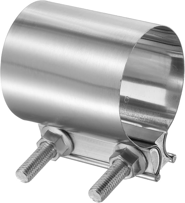 Abraçadeira de escapamento HARFINGTON em aço inoxidável 401 para tubo de 6,81 cm com parafusos M10 x 55,5 mm – 1 unidade
