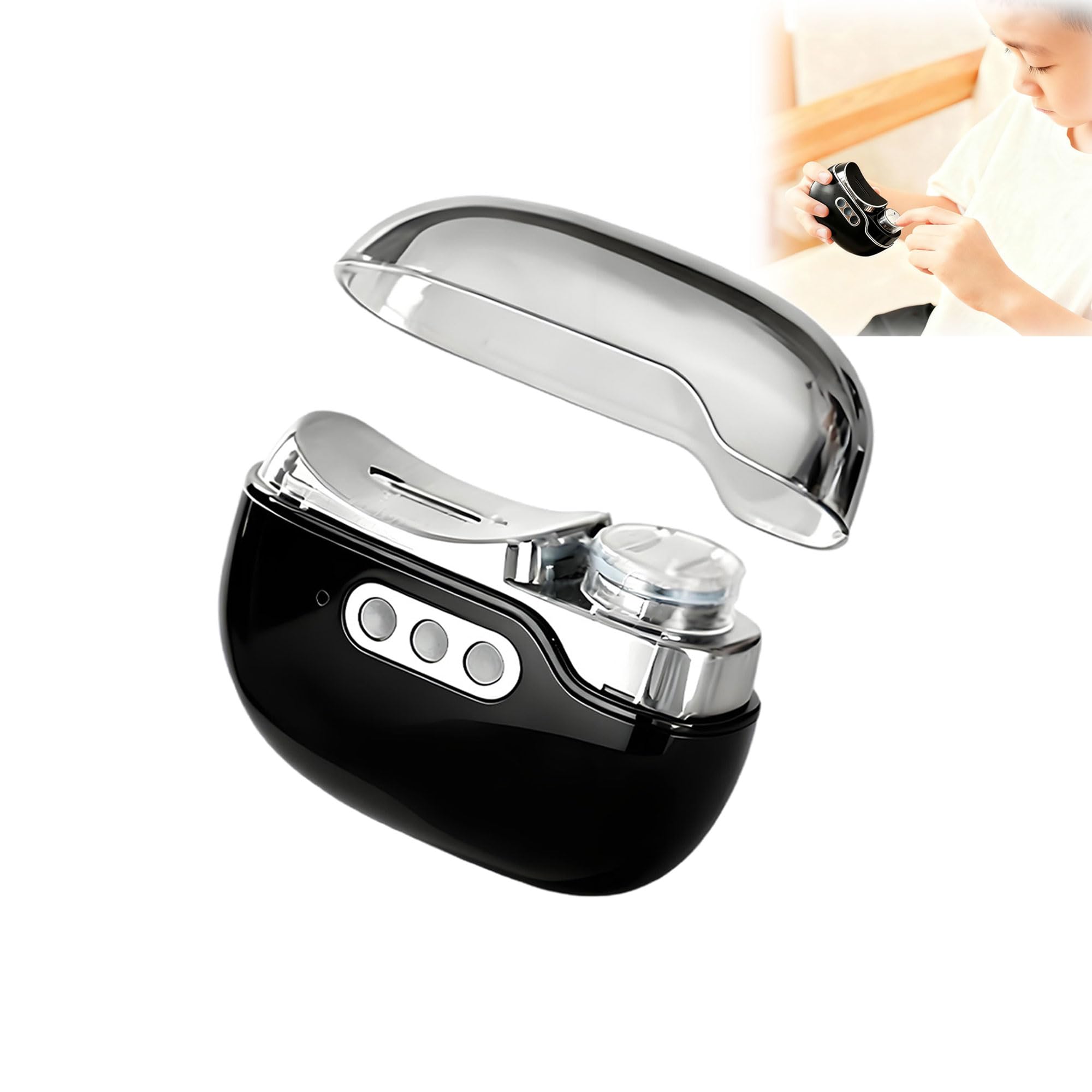 Multi Functional Electric Nail Trimmer 2026 Upgraded 3 in 1 Electric Polishing Automatic Nail Clippers with 3 Adjustable