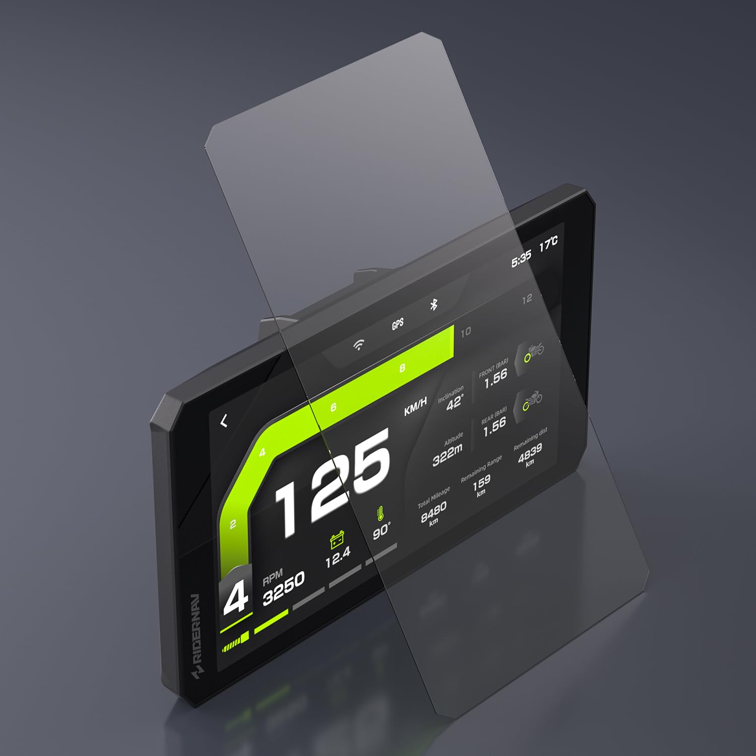 R7M Protection d'Écran Anti-Reflets pour GPS Moto 7 Pouces – Verre Trempé 9H, Ultra-Clair Anti-Rayures, Sensibilité Tactile Anti-Pluie, Kit d'Installation Sans Bulles