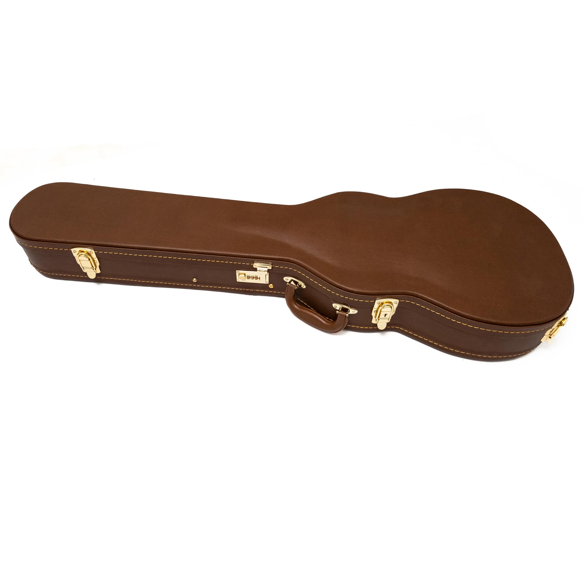 Gibson Les Paul, custodia per chitarra elettrica di alta qualità, custodia rigida con interno in peluche, impermeabile, scomparto portaoggetti, A-marrone