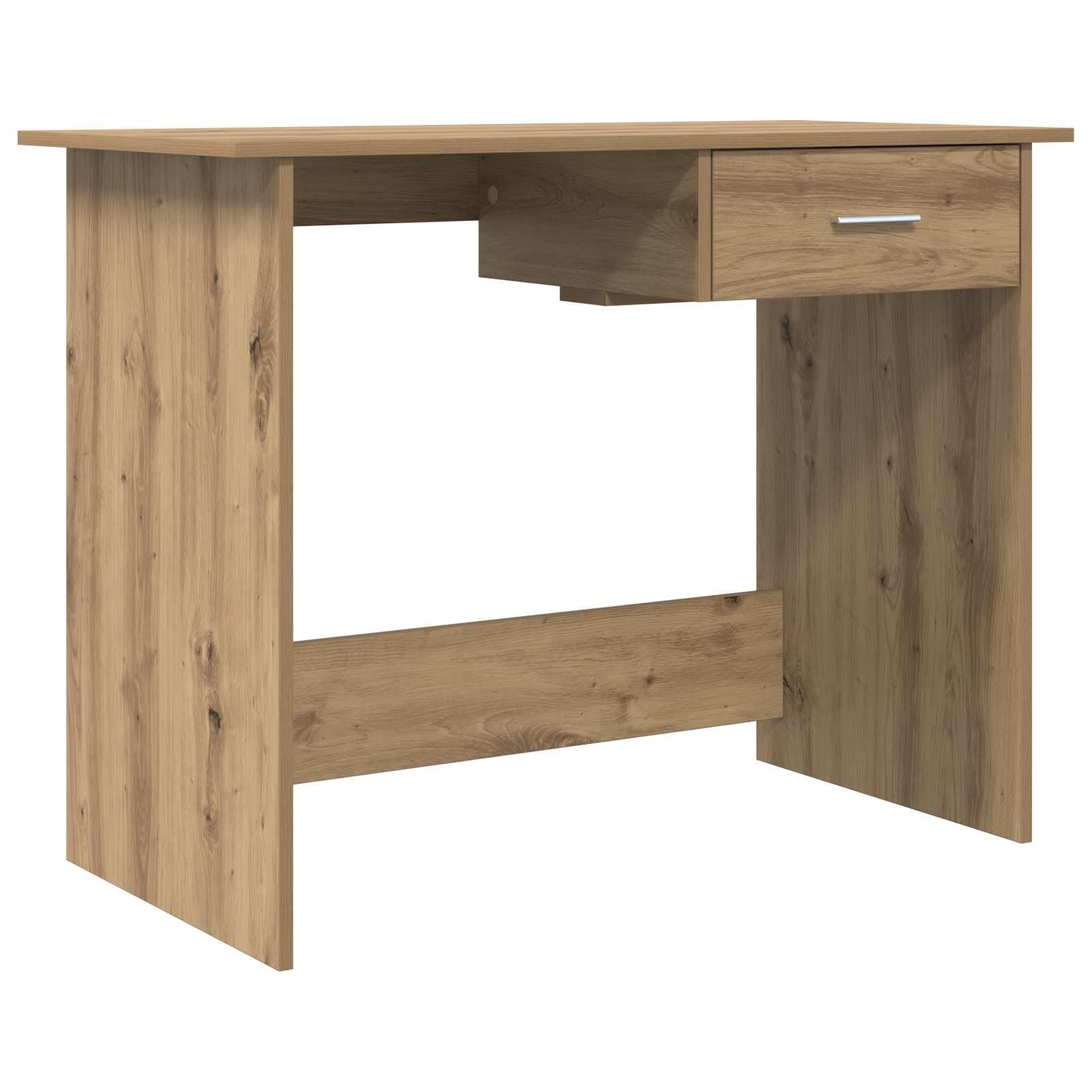 Hothingwell Biurko Wood Ingenierie 100 x 50 x 76 cm | Nowoczesny design, szuflady z metalowymi uchwytami, do domowego biura lub gabinetu