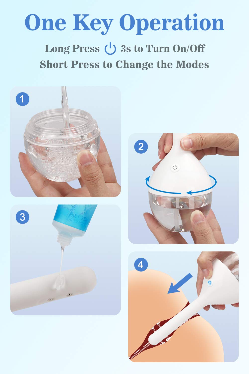 Buy Automatic Electric Enema Bulb with 3 Speeds, Adorime Antibackflow