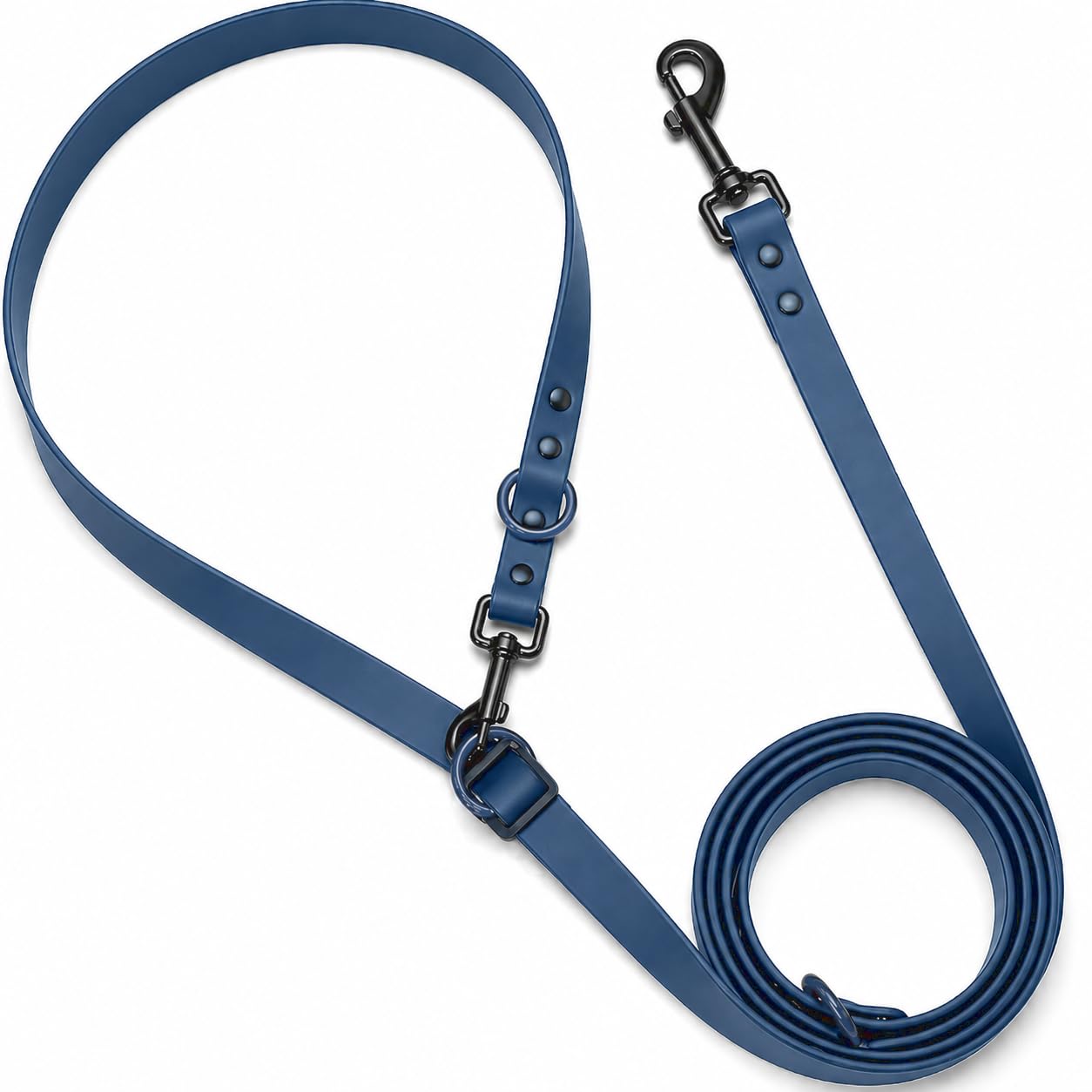 WOOF ELITE Correa impermeable ajustable manos libres para perro de 7 pies, color azul