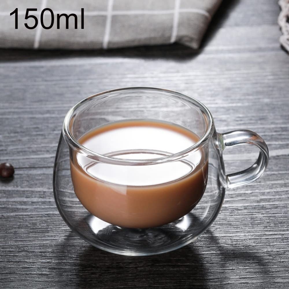 Tazza di caffè in vetro trasparente tazza di latte whisky tè beer doppio cocktail vino tazza drinkware tumbler tazze