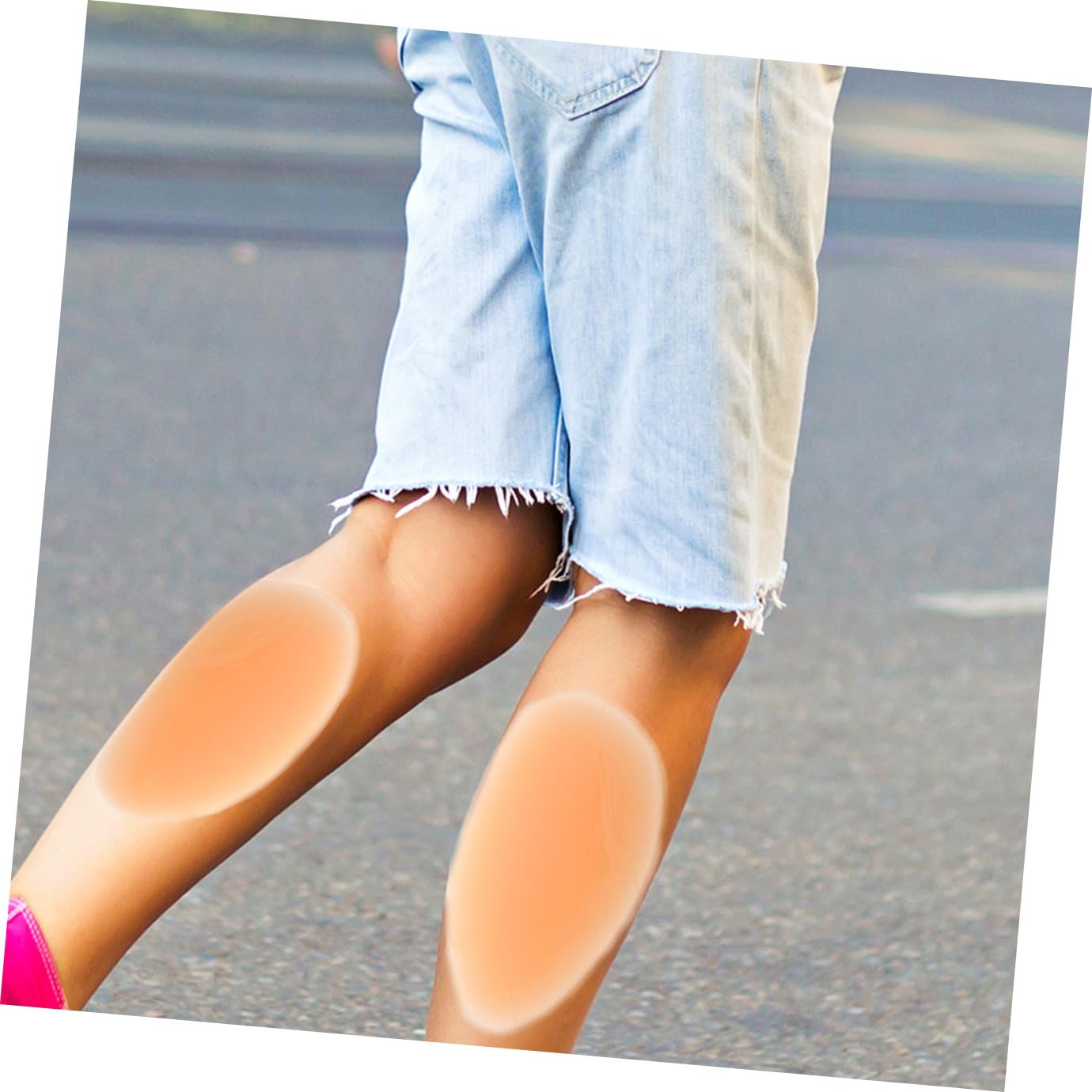 OUNONA Self-Adhesive Silicone Calf Pads for Correcting Crooked or Thin Legs Soft and Breathable Leg Support for Women Anti-Allergic Protective Calf Corrector