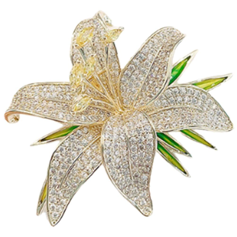 Casiler Rhinestone Brooch Pin, Shiny Corsage Badge for Women Dress Hat Backpack Daily Outfit Accessory Decor