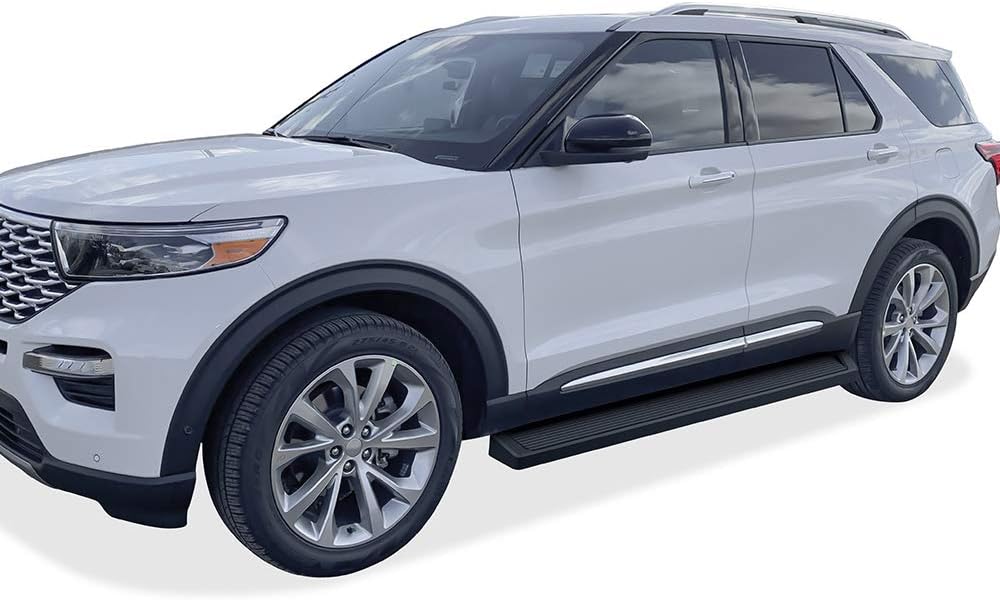 APS (Black Powder Coated Running Board Style) Running Boards Nerf Bars Side Steps Compatible with Ford Explorer 2020-2026 Sport Utility 4-Door