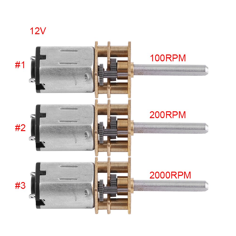Leloo Lcuihong-Mini dc Motor Auto Robot Model Motor, 12V 200 30 100 RPM, 20GA180 Reducer Reduction Gear Motors, DC Micro Speed Gear Motor met metalen versnellingsbak Wiel DIY Sparing Parts