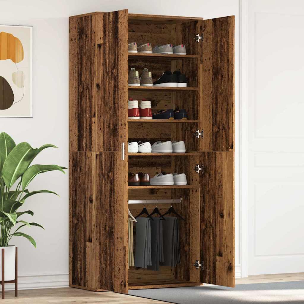 Scarpiera 80 x 39 x 178 cm in legno di ingegneria design contemporaneo