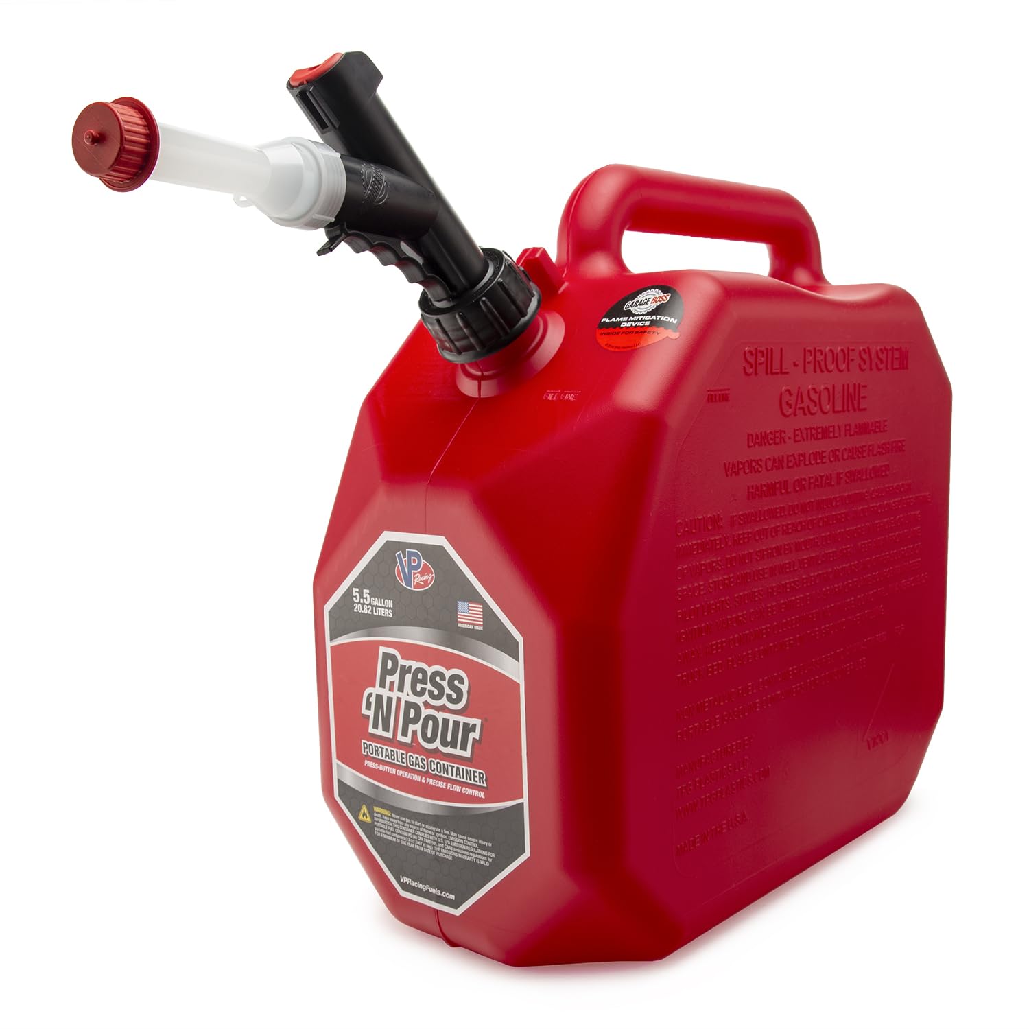 VP Racing 3839 - Universal Fuel Container, Red, 5.5 Gallon, 4 Pack - Plastic Gas Can, Flame Mitigation