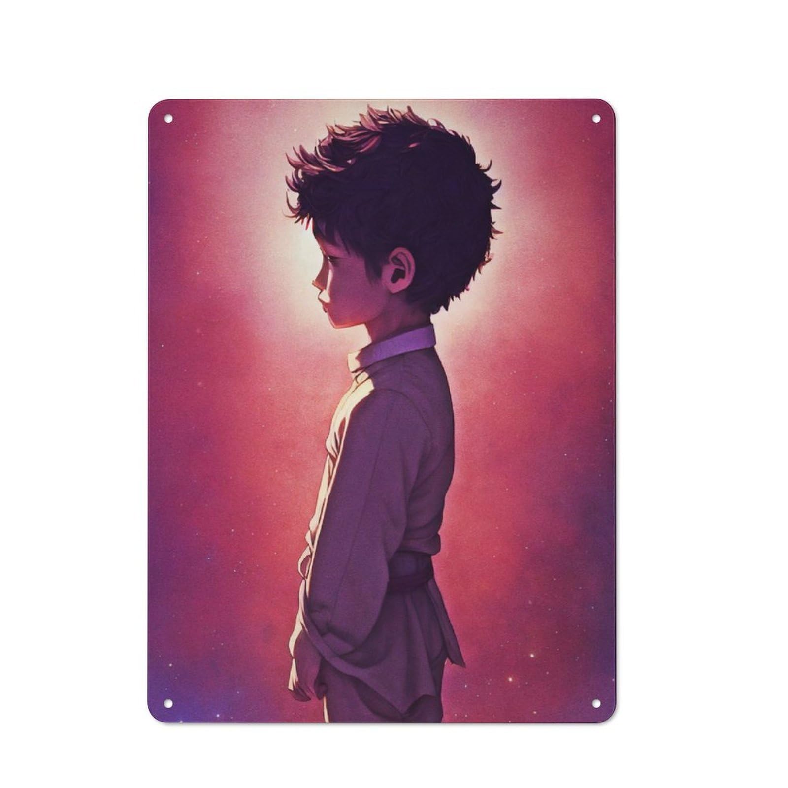Junmoney Child Alone 40X30cm Retro Metal Sign With For Café Or Restaurant, For Collectors Decorating Cafés And Restaurants