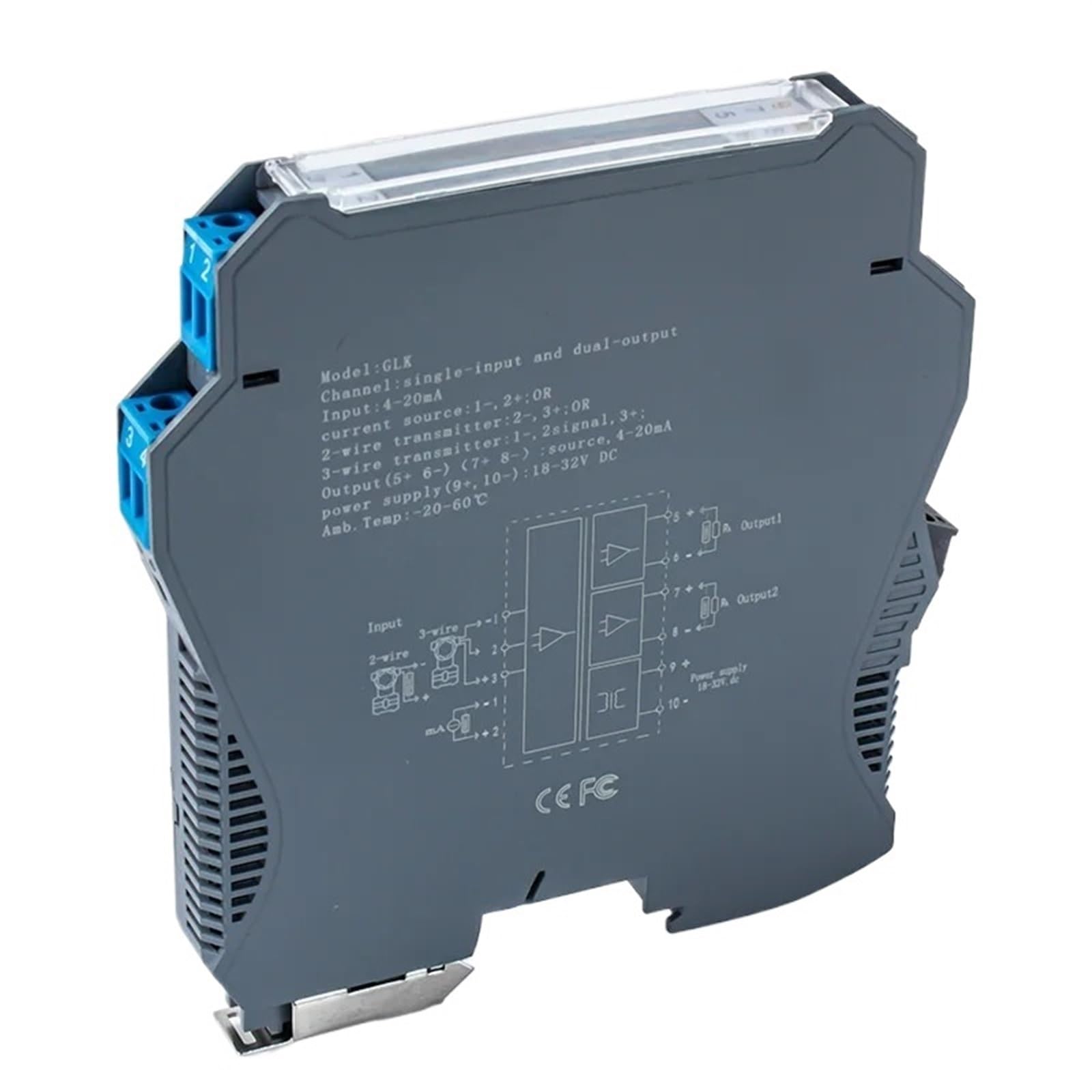 Aislador de señal analógica RS485 con relé y alimentación DC 18-32V