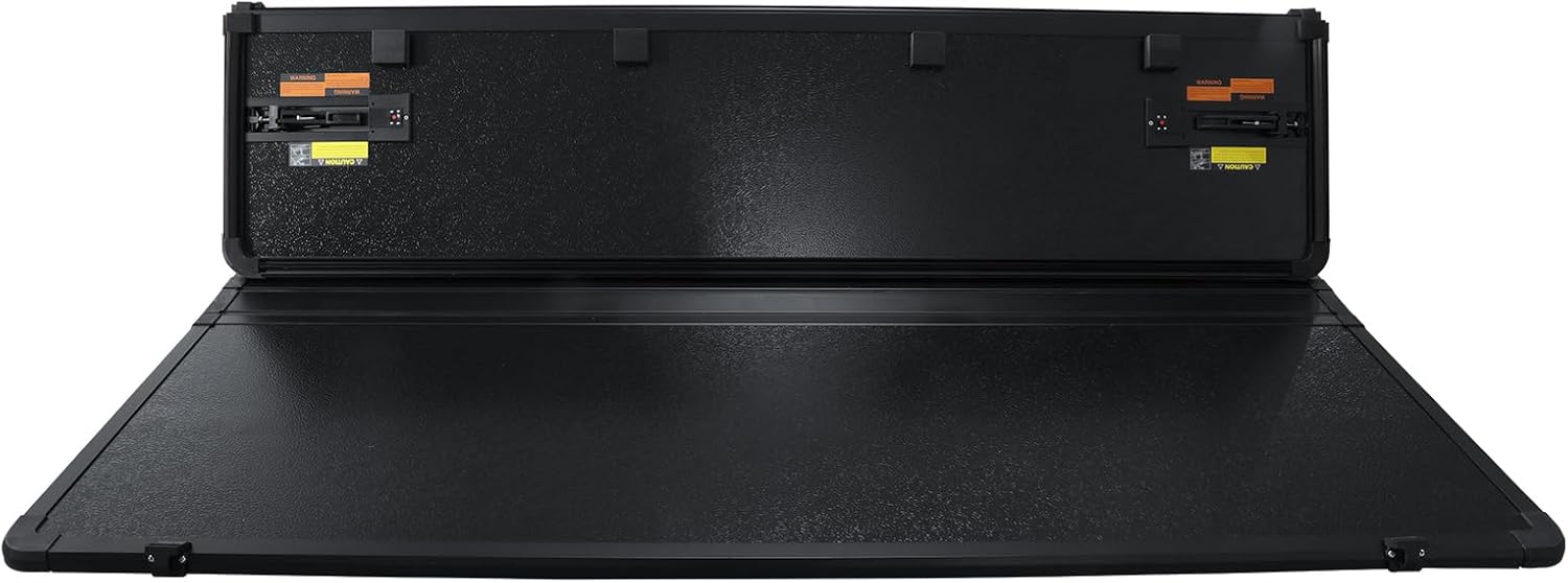 PENSUN Quad-fold Hard Truck Tonneau Cover Fit for 2002-2024 Dodge Ram1500 2500 3500 Pickup Truck Bed Cover Accessories W/LED 6.4FT