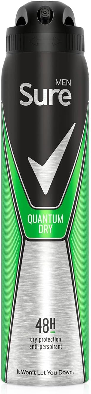 Sure Men Anti-Perspirant Quantum Deodorant, 250 ml, Pack of 6