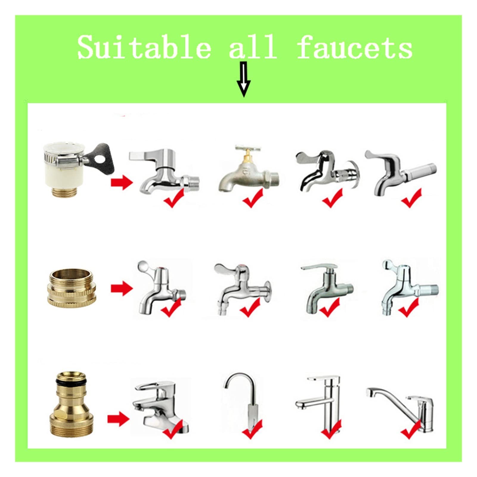 Manguera de Agua de Lavado de Coches de Alta presión Manguera de riego de jardín Extensible Flexible mangueras de riego Ajustables Resistentes al Desgaste(Hose Set,50FT-15m)