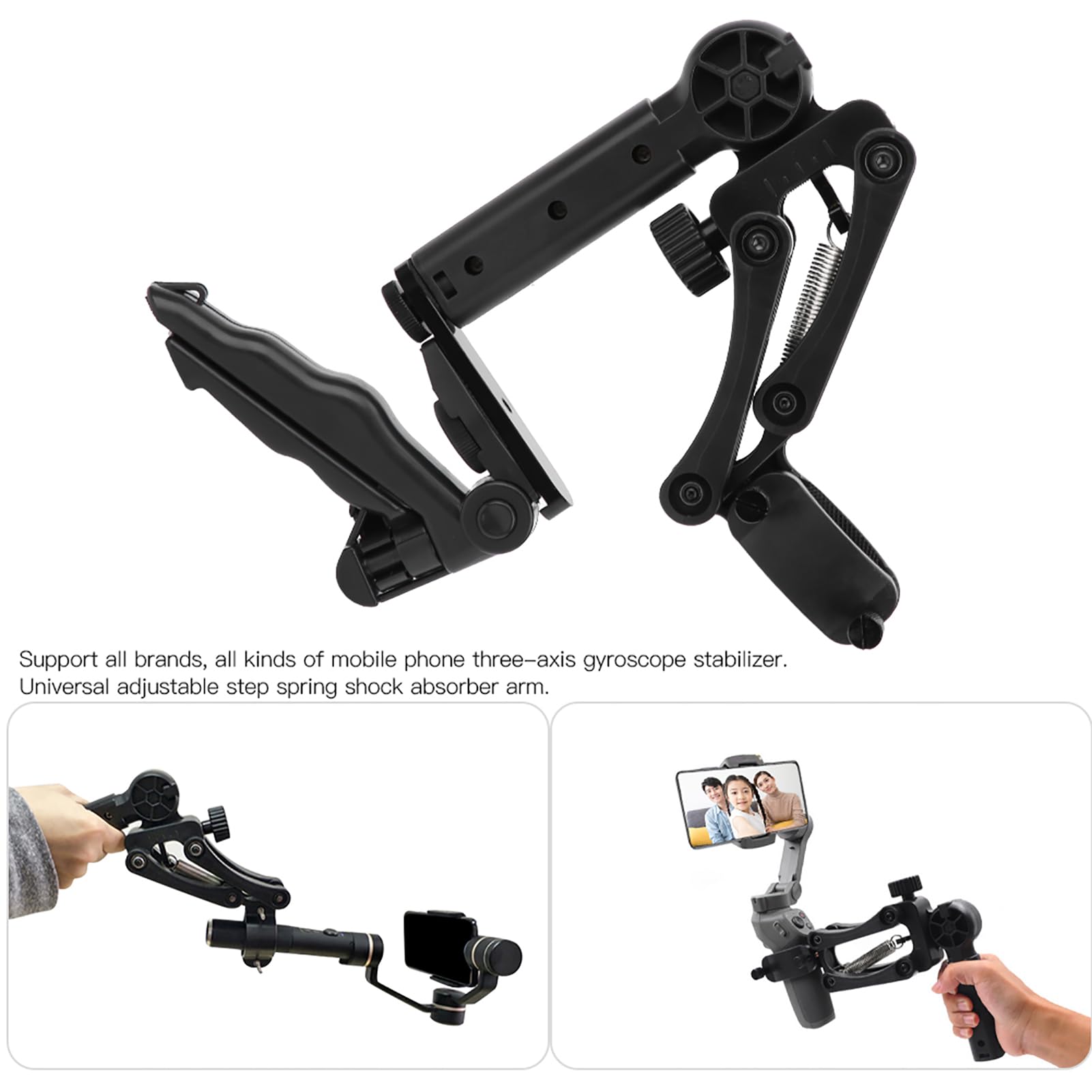 Elastyczne przedłużenie przeciw szoku zenithaur, 3 - Oś Gimbal, stabilizator Gimbal do smartfonów, lekki i przenośny konstrukcja do gładkiego przechwytywania wideo