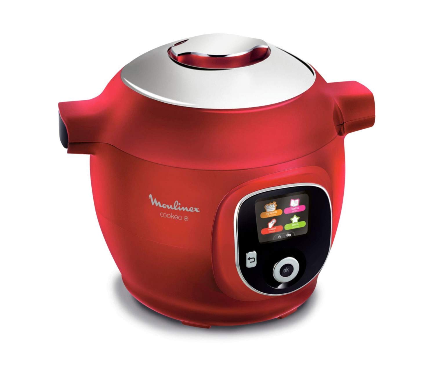 Moulinex Rosso Cookeo+ CE851500 Multicooker Intelligente 6L 1600W, Ceramica
