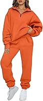 Vista 1 de AUTOMET Womens 2 Piece Outfits Long Sleeve Sweatsuits Sets Half Zip Sweatshirts with Joggers Sweatpants