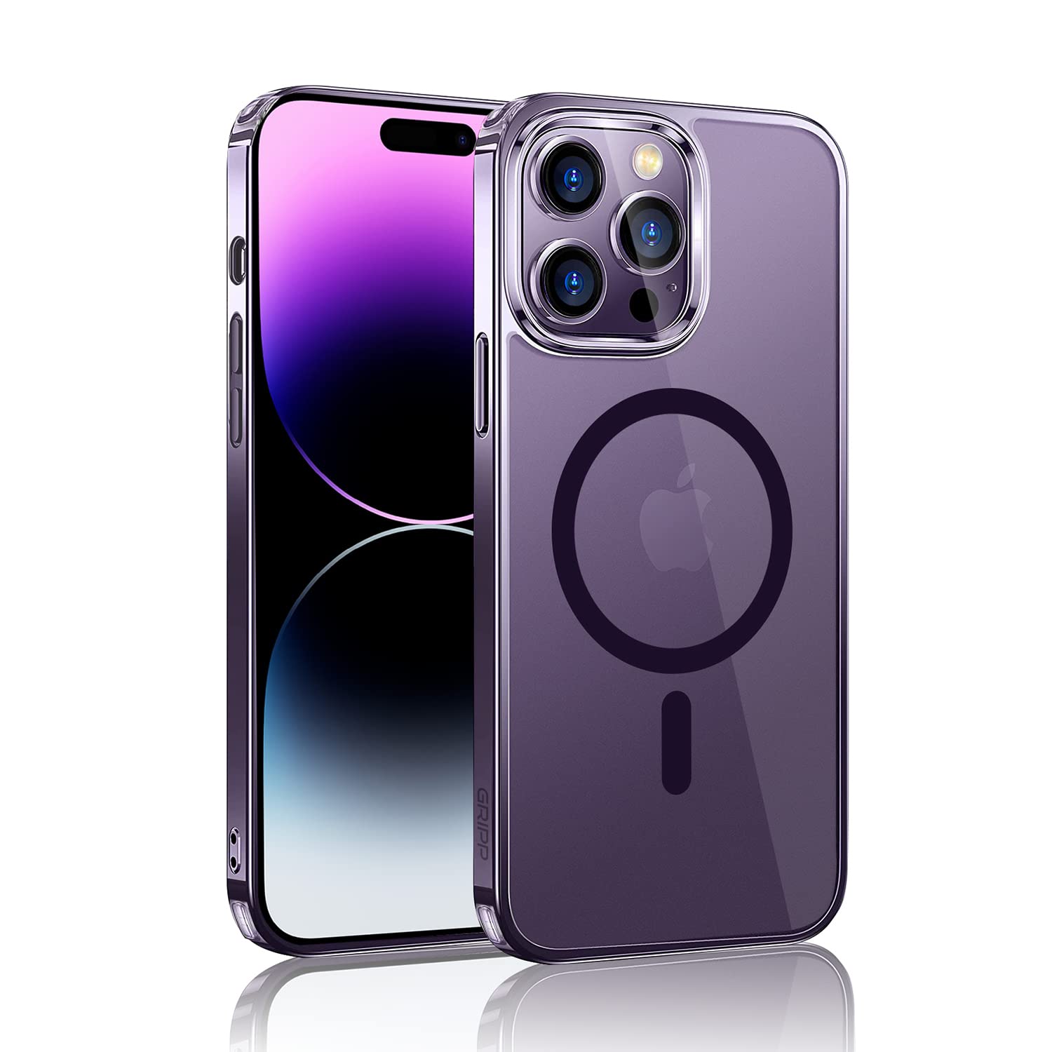 GRIPP® Clear with Mag-Safe Case Compatible with iPhone 14 Pro (6.1") Drop Tested & Tough Bumper UV Coated Dual Material Ultra Hard PC & Shock-Proof Scratch Resistant Transparent Back Cover - Purple (B0BL337WCY) Amazon Price History, Amazon Price Tracker