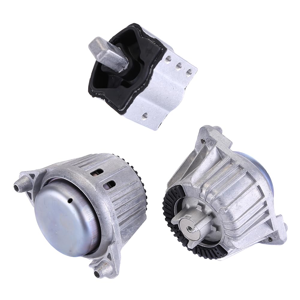 Motorlager Getriebelager kompatibel für Mercedes C E CLK W204 W212 S204 CLS250 CLS220, A1402401318 A2042400217, 2x Motorlager & 1x Getriebehalter, Kraftfahrzeug-Motorenteile