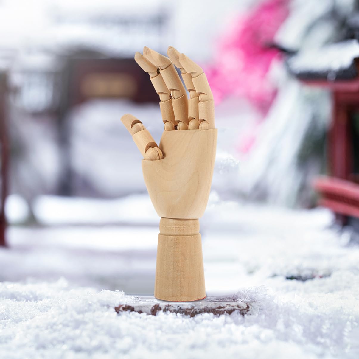 Amosfun 2St Kunst Holzmann bewegliches Gelenk Hand Holzmann Ornamente Handmodell Marionette Mann Marionette holzpuppe Holzhandmodell Roboterarm Schaufensterpuppe zeichnen