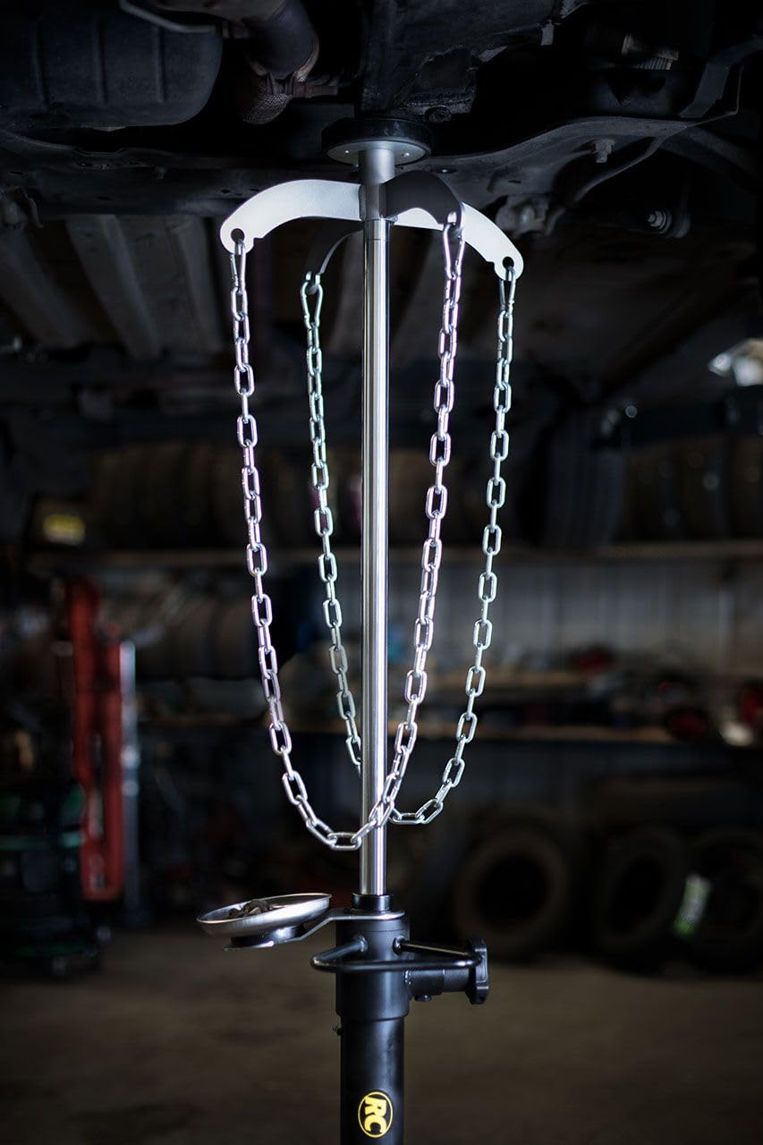 Rodcraft GHN600 Getriebeheber mit 600 kg Hubkapazität, Höhe von 1,18 m bis max. 2 m, großes Fusspedal, Doppelkolben, Sicherheitsventil, automatisches langsames Absenken, Gewicht 36,9 kg