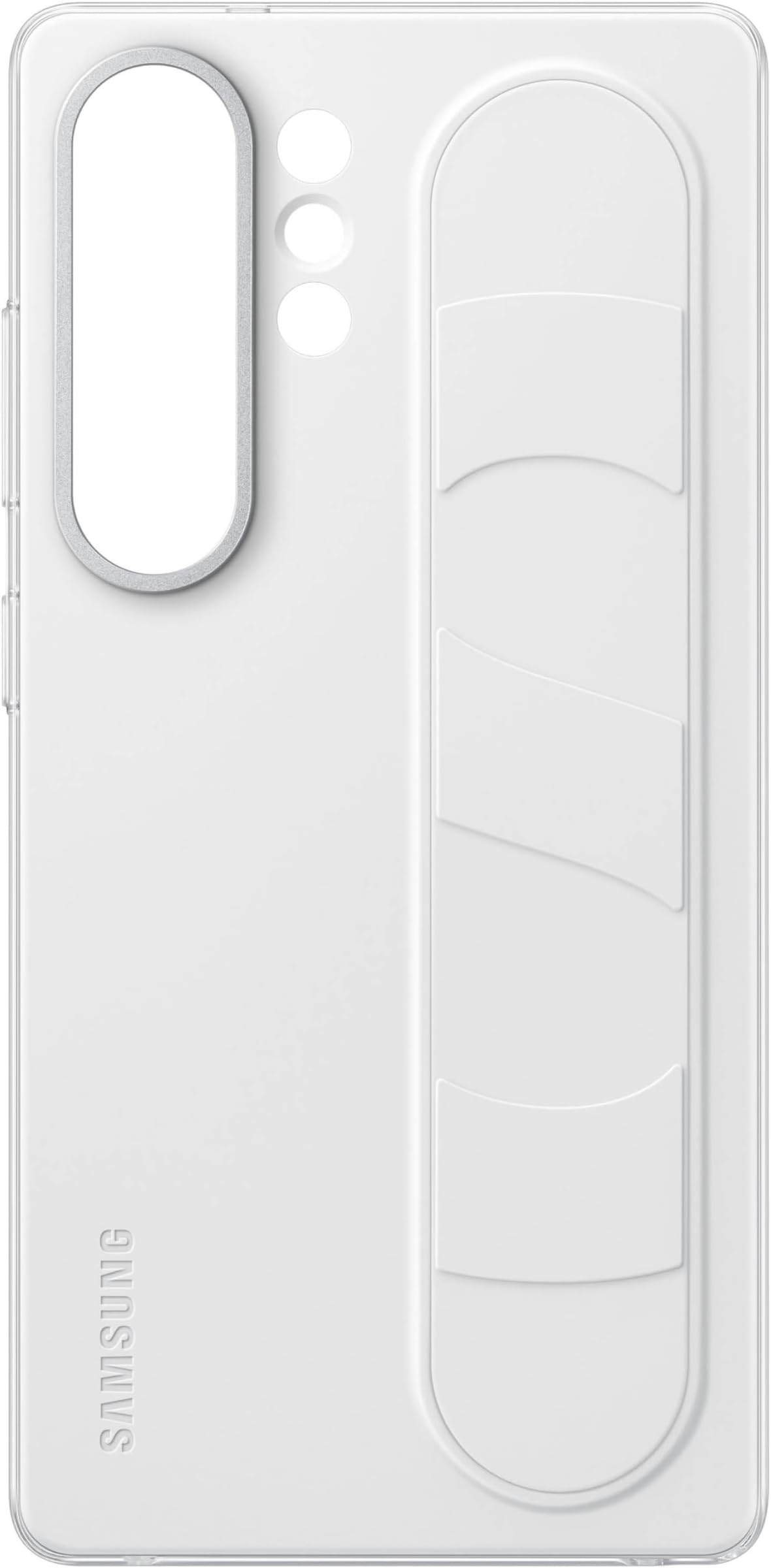 Samsung Galaxy S25 Ultra Standing Grip Phone Case, Protective Cover, Soft Touch, Kickstand, Durable Design, US Version, EF-GS938CWEGUS, White