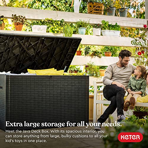 Image of Keter Java 230 Gal Outdoor Storage Box for Patio and Pool Accessories
