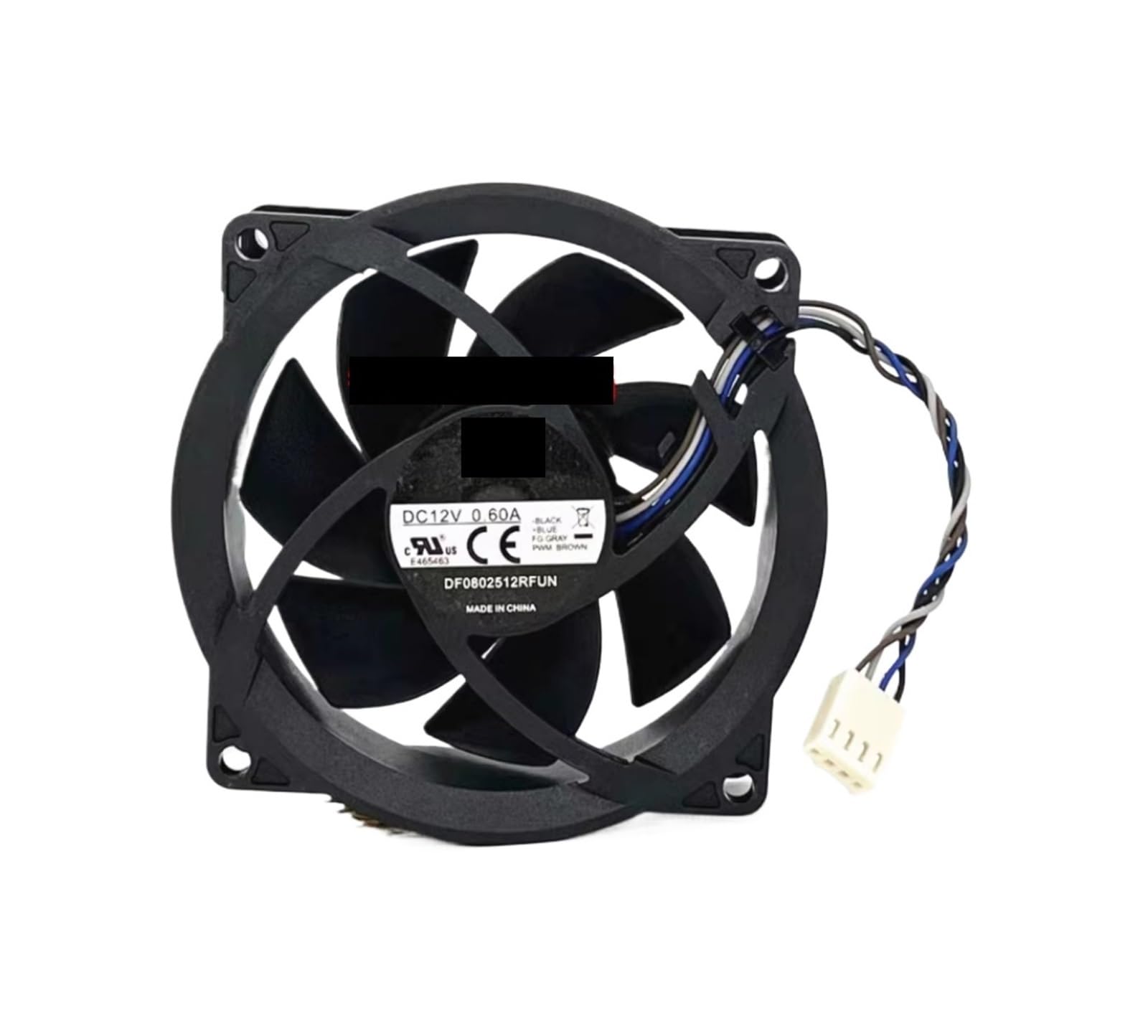 VDOQTLJT DF0802512RFUN DC 12V 0.60A 8cm 4-Wire Cooling Fan