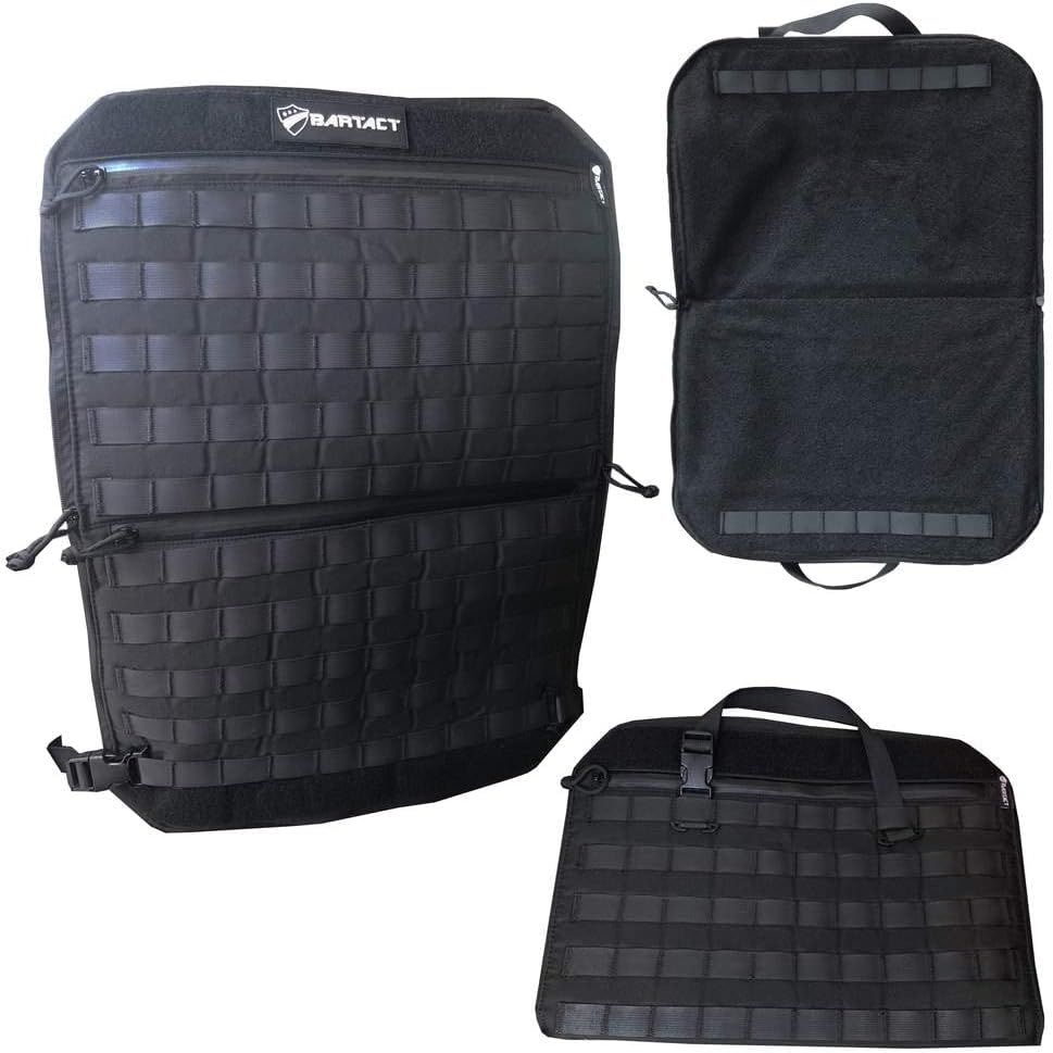 Molle Modular Seat Back Molle Panel Pouch System W/ 2 Zippered Pockets Bartact