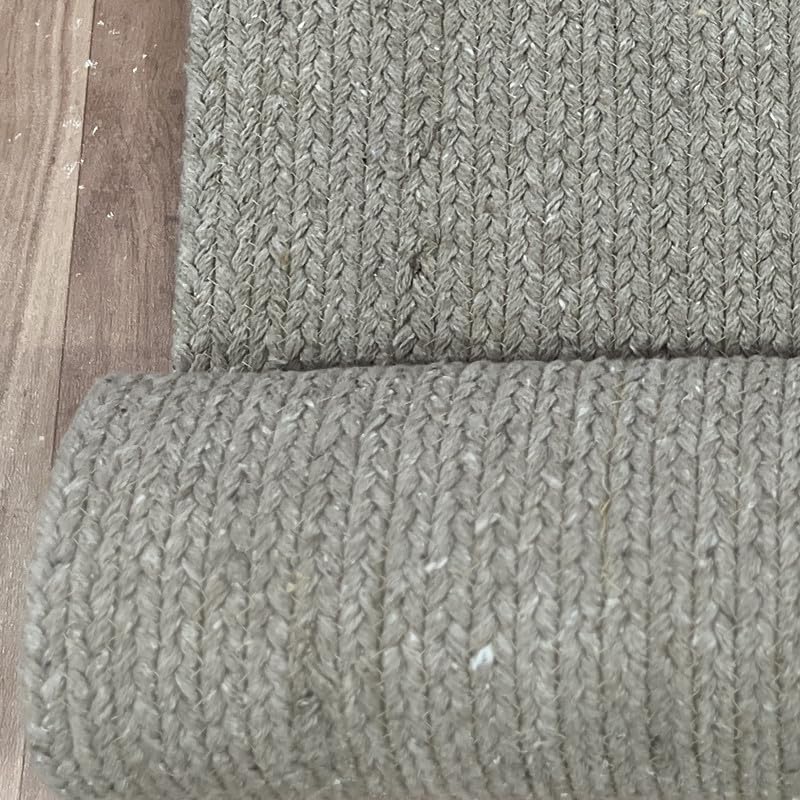 Image of Reversible Rectangular 3' x 5' Feet (36x60 Inch - Handcrafted 100% Pure Cotton Braided Area Rug - Reversible, Decorative Carpet for Living Room, Bedroom, and Entryway(Beige Cotton)