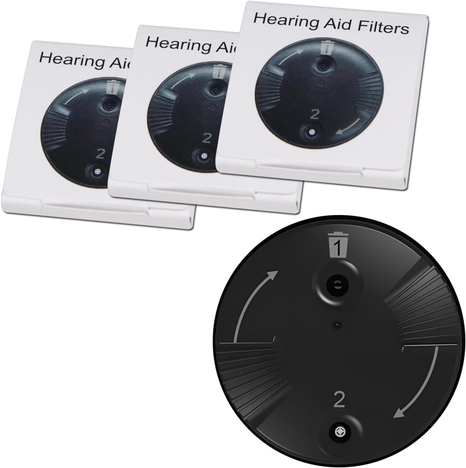 Wax Guards for Phonak Hearing Aid Accessories and Unitron RIC RITE Hearing Aid, Hearing Aid Filters (3 Packs/ 24 Pcs)